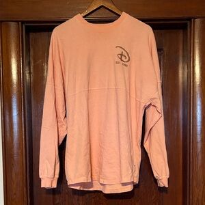 Disney Peach Crewneck Long Sleeve Shirt